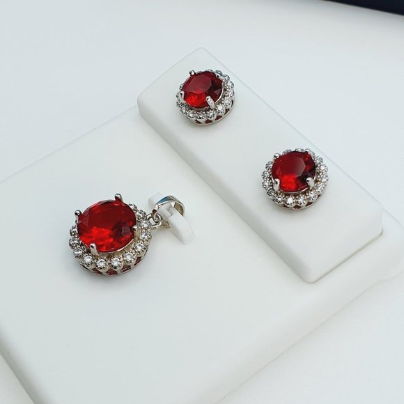 "925 Sterling Silver Cubic Zircon Jewelry Set, UU1P7A7049 - Picture 6 of 10